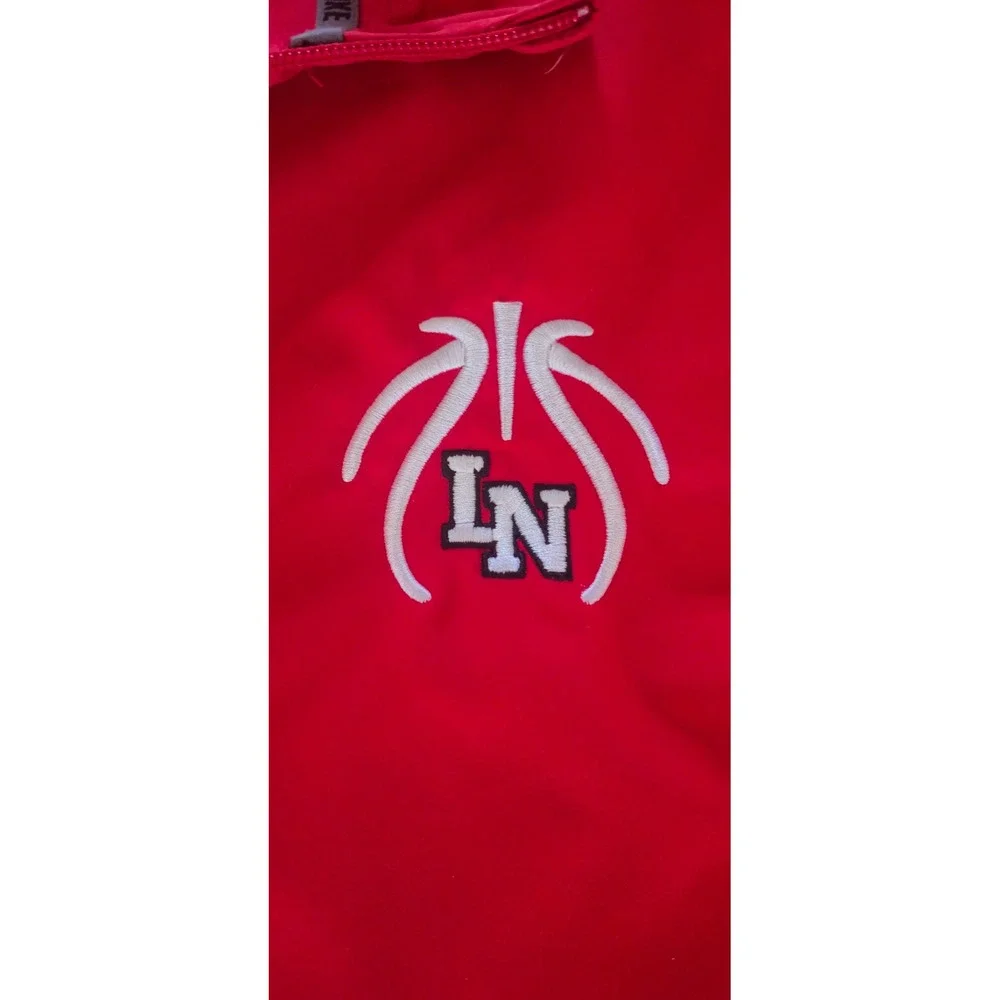 Nike Dri-FIT Mens XL Red Full Zip‎ Basketball Track Jacket LN Logo Warm Up